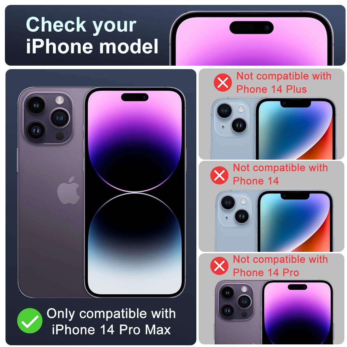 Zeitel® Tempered Glass Suitable for iPhone 14 Pro Max 6.7 Inch with Anti Fingerprint Screen Protector Auxiliary Installation Kit 2 Scratch Resistant Screen Protectors and 1 Lens Protector