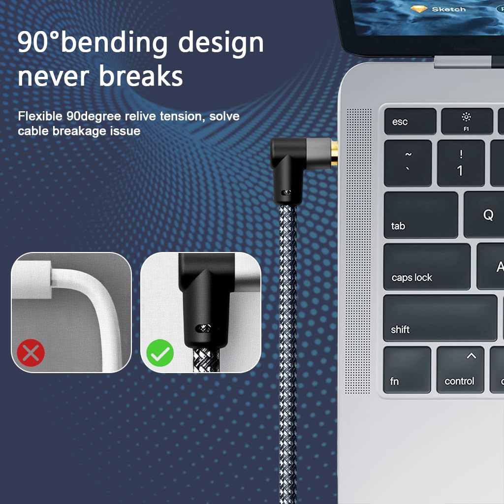 Verilux 3.5 mm Aux Cable for Car and Speakers featuring Right Angle Plug 9.8 ft Nylon Braided