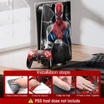 ZORBES® Skin Cover Sticker for PS5 Disc Edition Game Console and Controller Spiderman Themed Skin Cover Vinyl Sticker Creative Anti-Scratch Sticker for PS5 Disc Edition Game Console and Controller