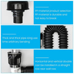 Serplex® Flexible Drain Pipe Wash Basin Sink Drain Hose PVC Water Pipe Vessel Sink Extension Fits for 3-4.5 cm Hole,Flex-drain Kit with Flexible & Expandable P-trap