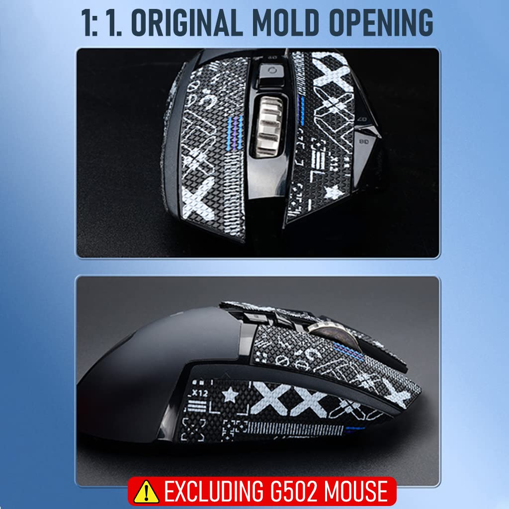 Verilux Mouse Grip Tape for Logitech G Pro (Light Black)