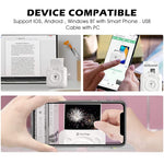 ZORBES® Mini Printer Bluetooth Thermal Print Inkfree Printer Instant Label Maker Printer, Mini Inkless Printer for Sticker, Label Notes, Memo, Photo, Black on White