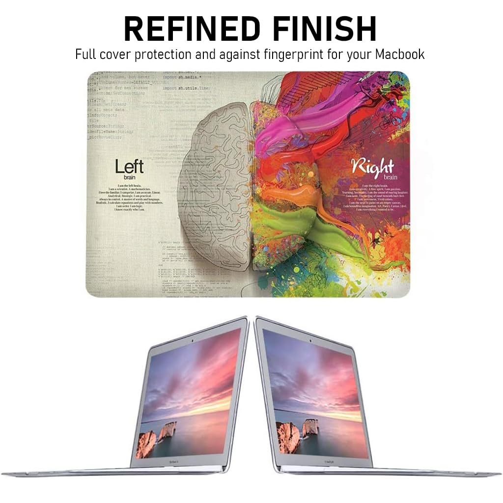 Verilux Laptop Cover for MacBook Air 13.3 Inch with 2 Piece Snap Design and Color Print | Hard PC Shell