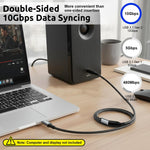 Verilux USB C Extension Cable 0.5m for Fast Charging and 10Gbps Data | 4K HD Output