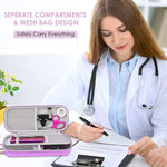 ZORBES® Stethoscope Case Protable Stethoscope Bag, Shockproof Protective Stethoscope Case for Littmann/Omron/ADC/Dixie EMS Stethoscope, with Extra Mesh Pockets for Small Accessories (Bag Only)