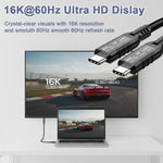 Verilux® PD 240W Type C Cable Fast Charging, 20CM C Type Charger Cable with 80Gbps Data Transfer & 16K@60Hz UItra HD Dislay for Thunderbolt 5/4/3, iPhone 17/16/15, Galaxy S25/S24/S23