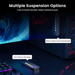 Verilux Desktop Computer Power Switch for PC Mods with 2m Cable and Finger Slide Button | 7 Color LED Touch Control