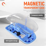 Verilux® Transparent Wireless Mouse, Rechargeable Dual Modes 2.4G & 5.1 Bluetooth Mouse for Laptop