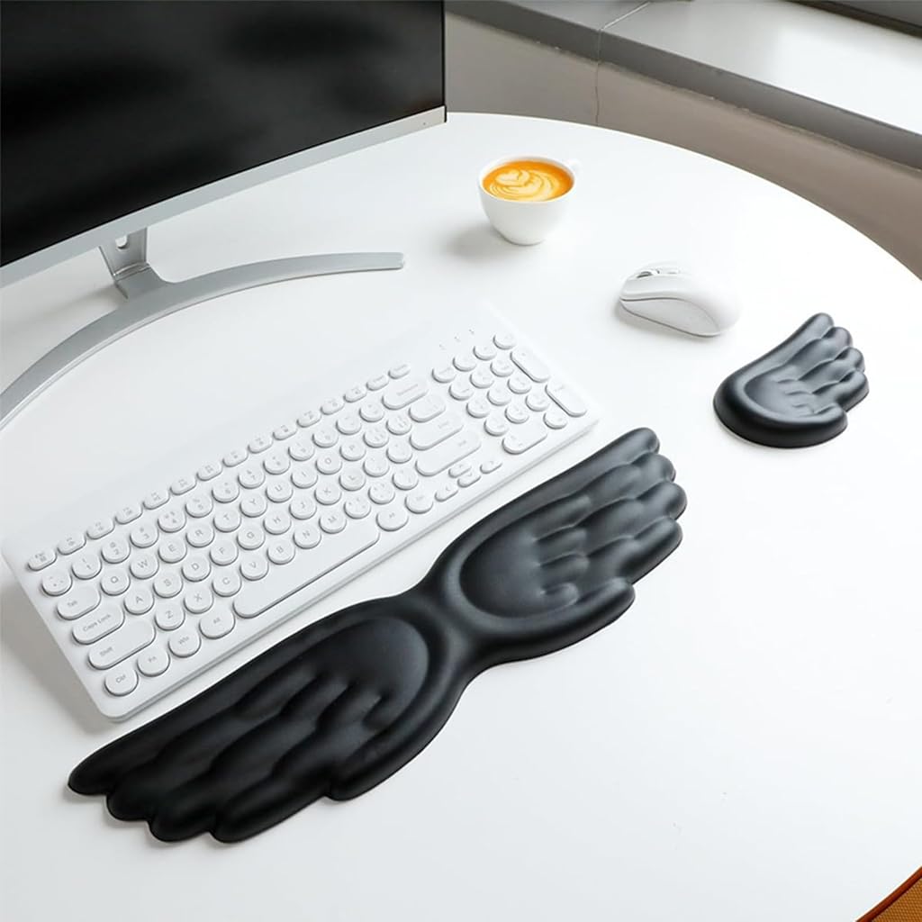 ZORBES® Angel Wings Keyboard and Mouse Wrist Rest