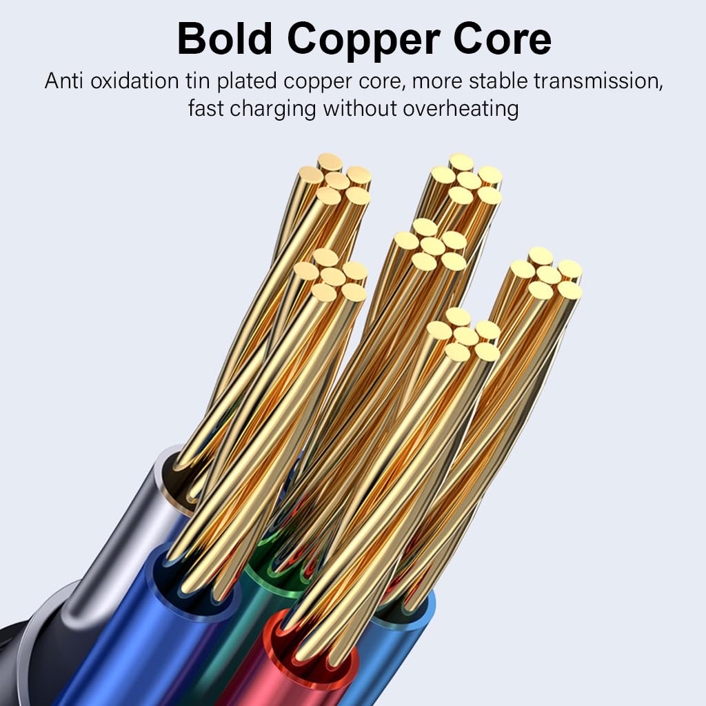 Verilux Type C to Lightning Cable 3.9ft PD 20W with LCD Display and Nylon Braid | Fast Charging