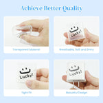 Verilux Charger Protectors for iPhone 15 and 14 featuring TPU Covers and Spring Coil Sleeve | Cute Smile Design