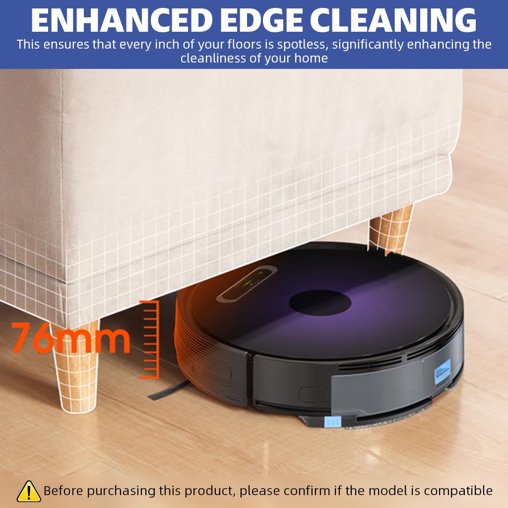 Verilux® Side Brushes for ILIFE Robot Vacuum Cleaner Anti-Tangle Nylon Bristles Universal Spare Side Brushes Replacements Side Brushes for V3s Max/A7/A9/A9s/A80Plus/A10s/L100/B5max/X787/X800