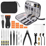 Serplex® 3D Printer Tool Kit with Storage Bag, Includes Scrapers, Tweezers, Pliers, Brushes, Nozzle Cleaning Tools, Wrenches &More, 3D Printer Repair Maintenance Kit