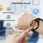 Verilux Screen Guard for Samsung Galaxy Watch 4 40mm with PC Frame and Matte Black Cover