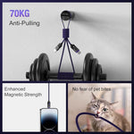 Verilux Type C to Type C Cable for Fast Charging with 240W PD3.1 Power | Magnetic Nylon Braided 3.9Ft Design
