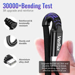 Verilux Type C to Type C Cable for Fast Charging with 5m Length and Nylon Braided Design