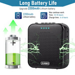 ZORBES® 5W Voice Amplifier Wired Headset, 2 in 1 Voice Amplifier Bluetooth Speaker Support U Disk, TF Card, 2200mAh Voice Amplifier for Teacher, Tour Guide