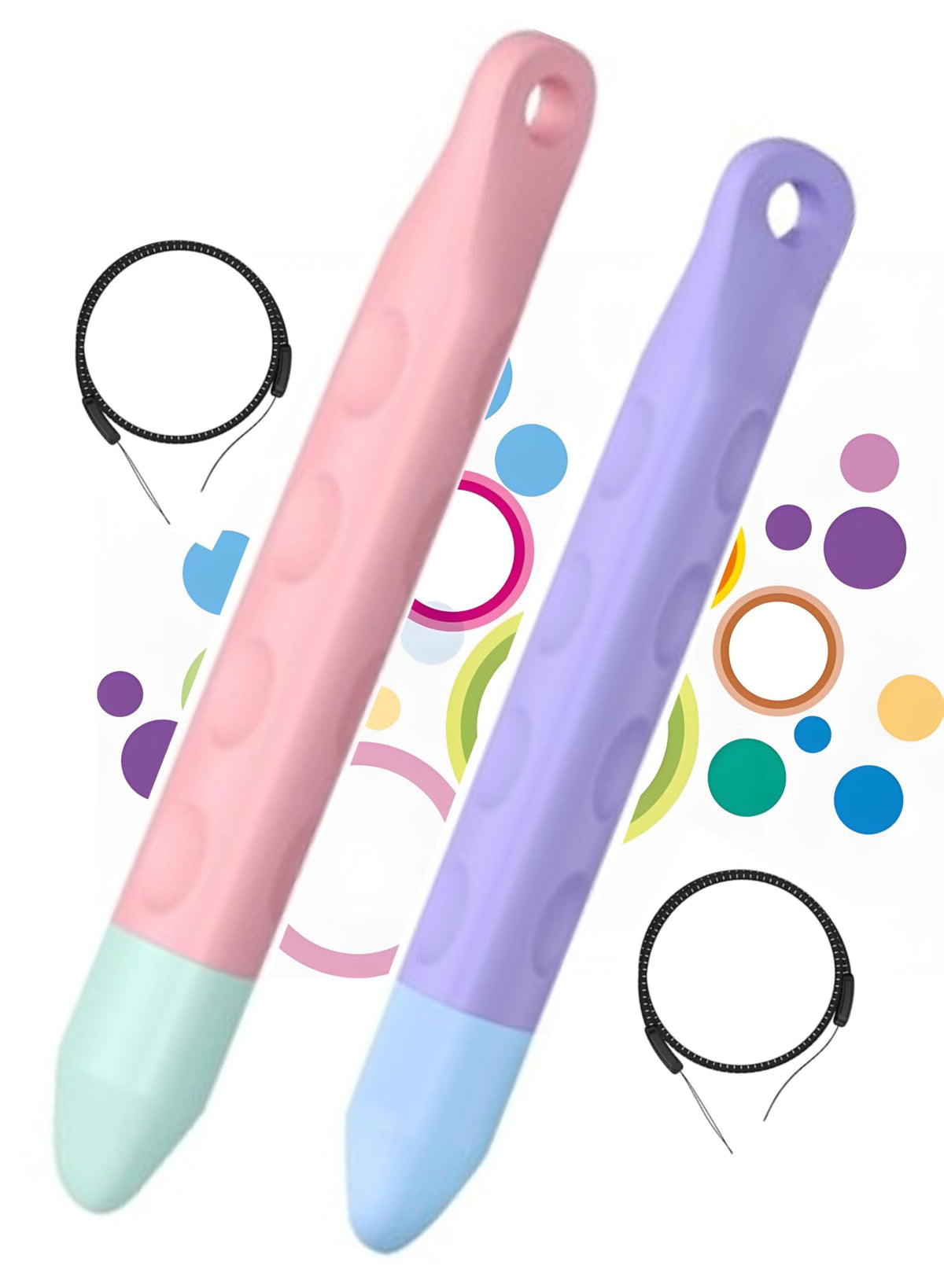 ZORBES® Silicone Stylus Pen for Kids Tablets Soft Tip Touch Screen Pen with Lanyard, Safe Grip Toddler Stylus for Drawing, Writing & Learning on Pad, Android Tablets
