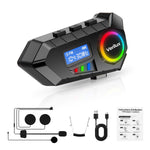 Verilux Bluetooth Helmet Headset for Motorcycles and Outdoor Sports featuring Noise Reduction Mic & LCD Display | IP65 Waterproof with 10 m Range