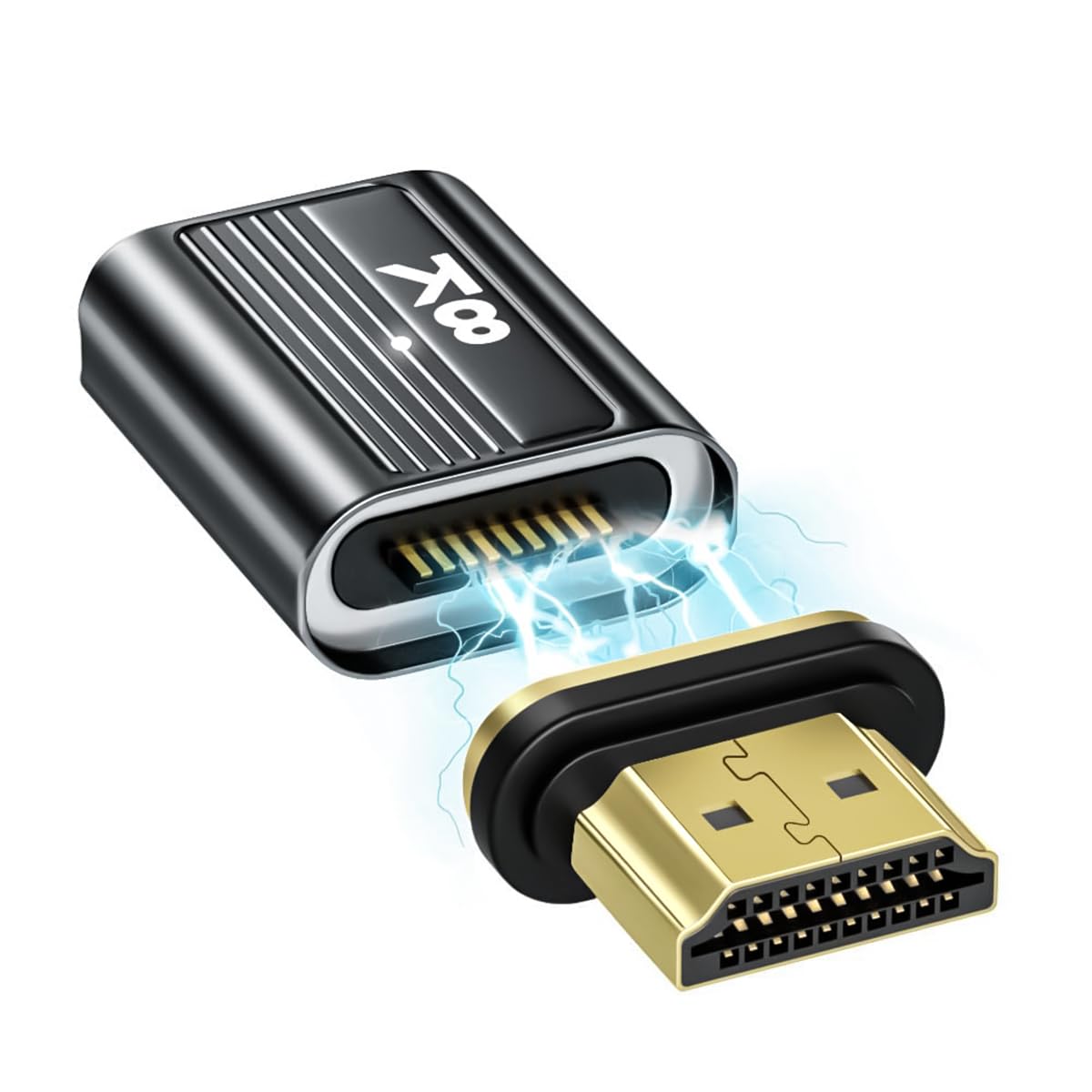 Verilux HDMI to HDMI Adapter for 8K@60Hz and 4K@120Hz with Magnetic Connector | Zinc Alloy Shell
