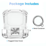 ZORBES® Shockproof Case for Galaxy Buds 2 Pro/Galaxy Buds 2 Safe Case with Lock for Galaxy Buds 2 Charging Case Protection Crystal TPU Cover with Keychain (Clear)