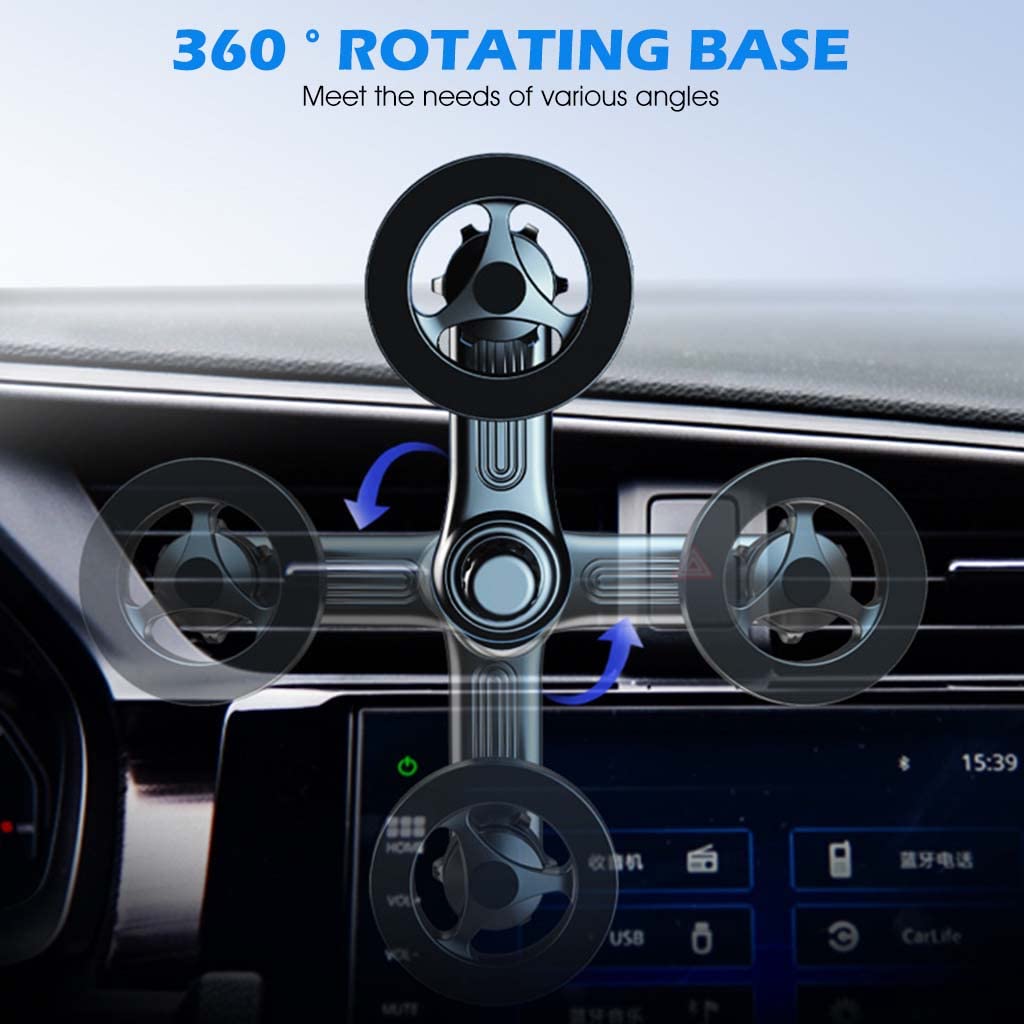 ZORBES® Car Phone Mount, Compatible for MagSafe Car Mount, Car Phone Holder Strong Magnet Phone Holder with 360° Rotatable Arm, Air Vent Mounted Universal Phone Holder for 4''-7.2'' Phone