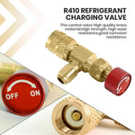 Serplex® Multifunctional R22/R410A Refrigeration Charging Adapter, Air Conditioning Charging Valve 1/4" SAE Male To 5/16"SAE Famale Safety Adaptor