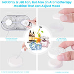 Verilux Table Fan for Home and Office with Dual Fan Aromatherapy Design | 26×15×5 cm Portable USB Cooling