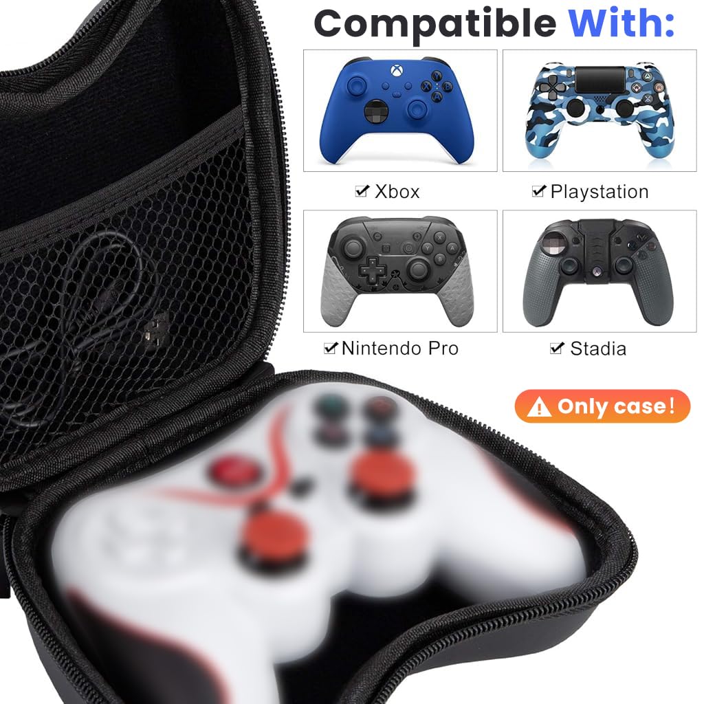 ZORBES® Carry Case for Game Controller Universal Portable Travel Bag with Internal Pocket Compatible with Switch Pro Xbox One 360 PS5 PS4 PS3 Controller 7.5*5.5*3.2 inch