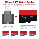 Verilux Micro SD Card Reader for iPhone and iPad featuring Plug and Play Design | TF Memory Adapter