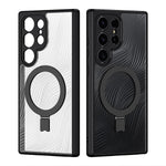 ZORBES® for Samsung S24 Ultra Case Sleek Magnetic Phone Cover with Kickstand Ring Phone Holder Compatible with Mag-Safe Shockproof Phone Case for S24 Ultra Back Cover 6.8''