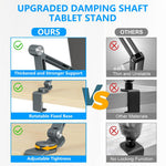 ZORBES® 360 ° Rotatable Desk Phone Stand Tablet Holder Mount, Mobile Screw Clip Metal Phone Mount, Flexible Metal Arm Design, Compatible with Tablets, Phones or 4-15.6" Device