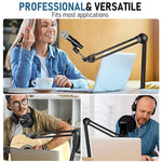 ZORBES® Mic Stand Microphone Stand Heavy Duty Desk Mic Arm Stand with Adapter, Adjustable Suspending Microphone Arm Stand for Recording Studio, Livestream, Gaming Streaming Podcasting