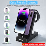 ZORBES® Charging Station for iPhone, for Airpods, for iwatch, 3-in-1 Charger Station with Power Adapter, Fast Wireless Charger Stand for 14/13/12/11/iPhone X/SE Series, Airpods, AirPods Pro, iwatch