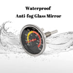 ZORBES® 430 Stainless Steel BBQ Charcoal Grill Pit Thermometer Smoker Temperature Gauge with Fahrenheit and Heat Indicator for Meat Cooking Lamb Beef