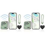 Verilux Air Bluetooth Tracker for Keys and Kids with 3.2x3.2x0.94 cm Compact Design | 2PCS Magnetic Green