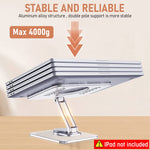 Verilux Desktop Tablet Stand Riser 360¡ã Rotatable Tablet Stand Acrylic Transparent Tablet Riser Rack, Foldable Tablet Stand Holder Universal Stand Rack for Tablet, iPad, Phone, Kindle