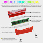 Verilux RAM Cooler for DDR3 and DDR4 with 10 LED ARGB Lighting | Aluminium Alloy Heatsink