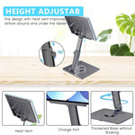 ZORBES® Tablet Stand Holder Tab Stand for iPad Stand for Table, Aluminium Alloy 360° Rotatable Tablet Holder Adjustable Height and Angle Foldable Desktop Tab Holder for iPad Phone Within 13'' 4000g
