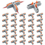 Serplex® 30Pcs T-Shape 3 Way Wire Conductor Quick Cable Splitter Electrical Connectors Push-in Terminal Block Universal Wire Connectors for AWG 28-12 Cable