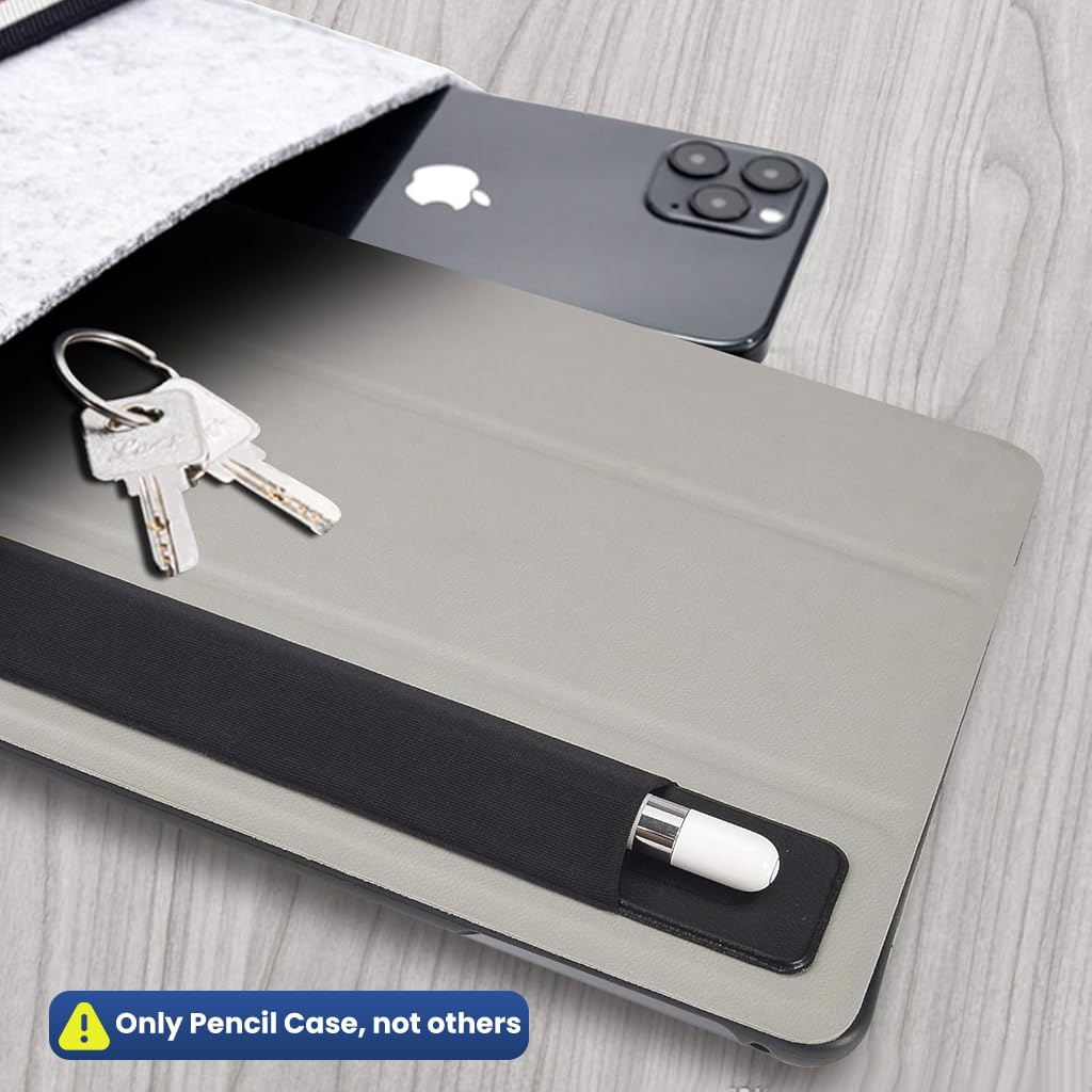 Verilux Stylus Pen Sleeve for Laptop Case Travel with Self Adhesive Backing | Black 19.2x2.8cm Elastic Lycra Pocket