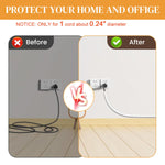 Serplex 6.6ft PVC Cord Cover Floor Cable Hider with Self Adhesive Back-White