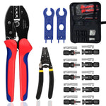 Serplex® Solar Crimper Tool Kit Wire Stripper Crimping Tool with Tool Bag, 5 Pairs MC4 Connectors, Spanner Wrench for Solar Panel Cable Assembly and Installation