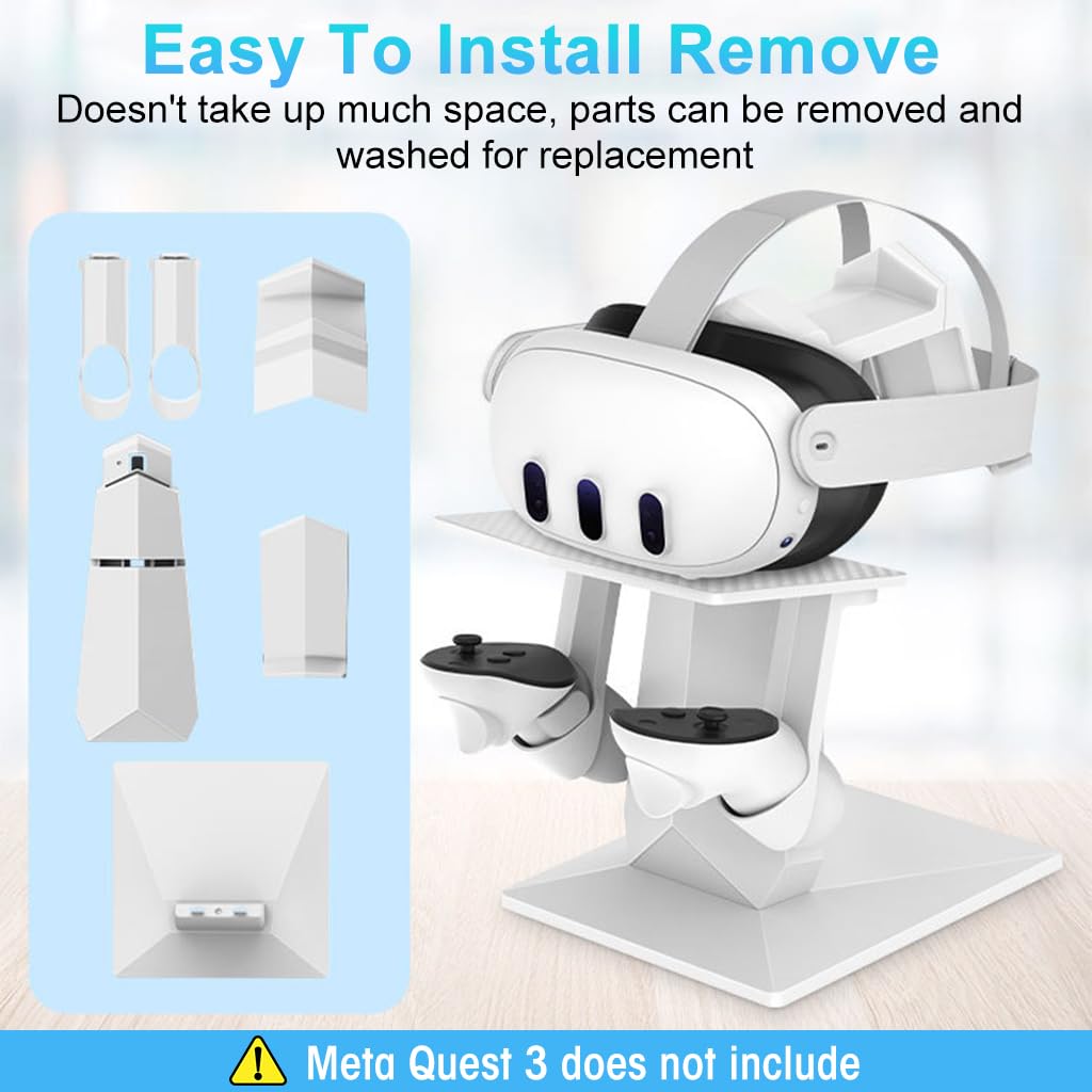 Verilux Glasses Storage Stand for VR Headset and Controllers featuring Non Slip ABS Design 2PCS