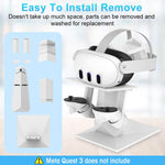 Verilux Glasses Storage Stand for VR Headset and Controllers featuring Non Slip ABS Design 2PCS