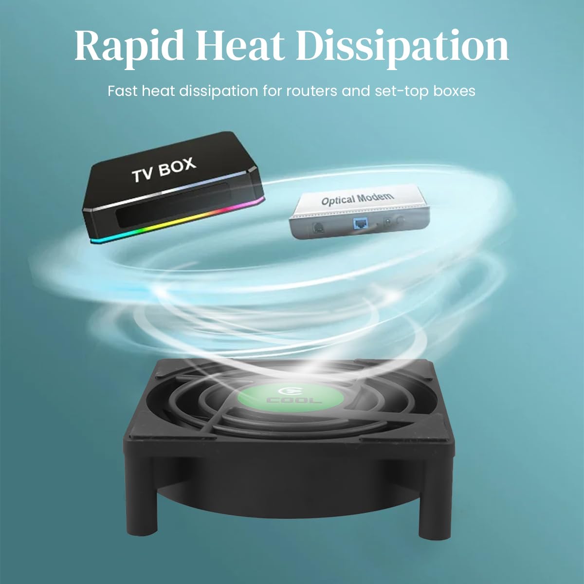 Verilux® CPU Cooling Fan with Heatsink, 3.3 Inches CPU Fan 5V USB Power Radiator Mini Cooling Fan TV Box Cooling Fan TV Silent Quiet Cooler CPU Cooler Radiator for TV Box