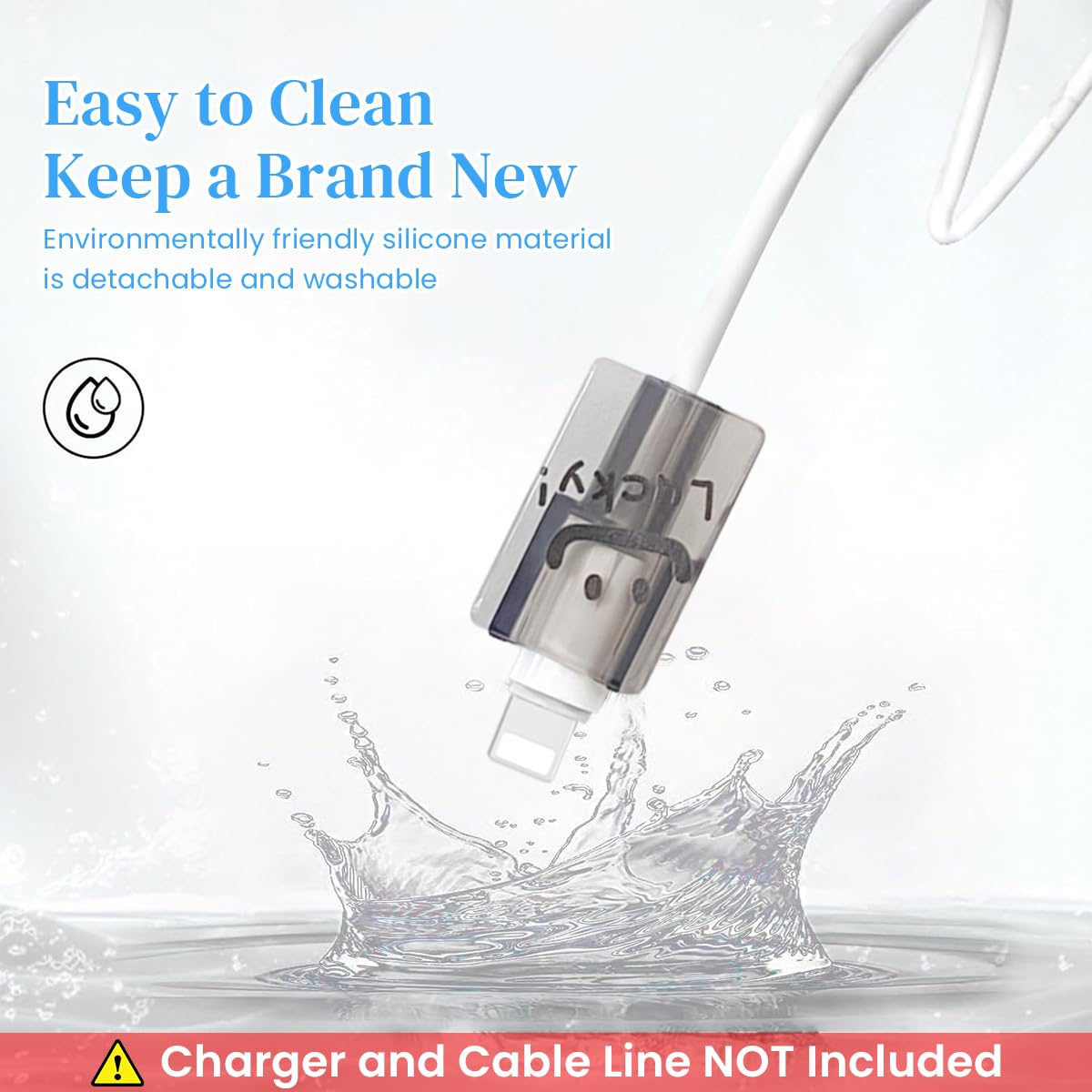 Verilux Charger Protectors for iPhone 15 and 14 with 20W Adapter Cover and Spring Coil Sleeve 3PCS