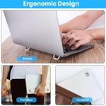 ZORBES® 2PCS Foldable Laptop Feet with Anti-slip Silicone-Silver