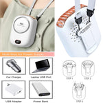 ZORBES® Portable Neck Fan Lightweight USB Handheld Mini Fan Neck Fan with Adjustable Lanyard Mini Desktop Fan with Foldable Stand Travel Personal Fan