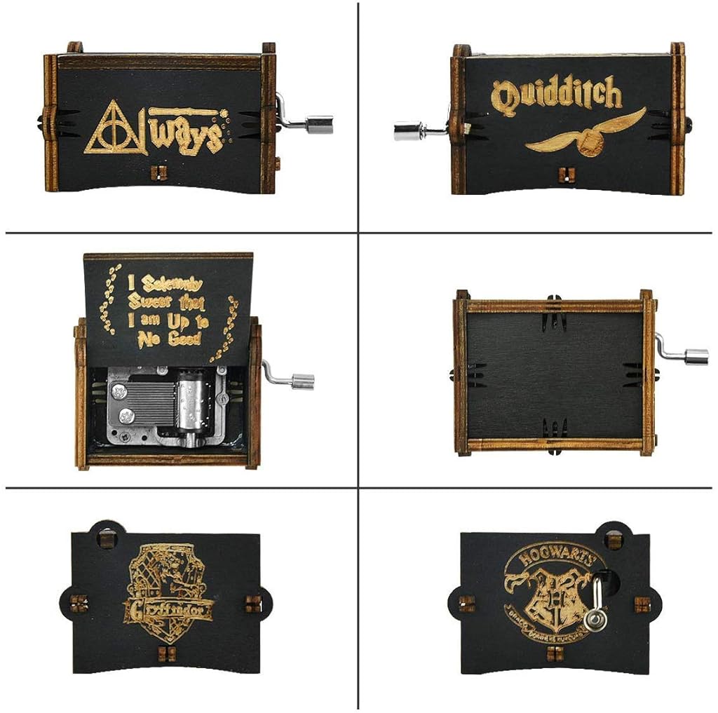 ZORBES® Caja de música de Harry Potter, caja de música clásica de madera con manivela, regalos de cumpleaños para niñas y niños, regalos de Diwali para niños, amigos y familiares